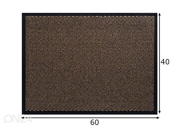 Придверный коврик Spectrum 40x60 см, коричневый размеры