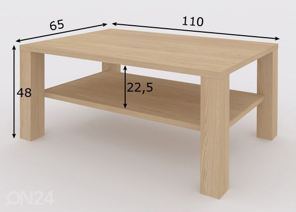 Придиванный столик Kaspar 110 размеры