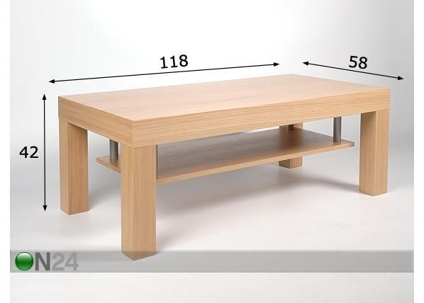Придиванный столик Ruut 118x58cm размеры