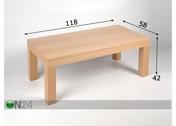 Придиванный столик Ruut 118x58cm размеры