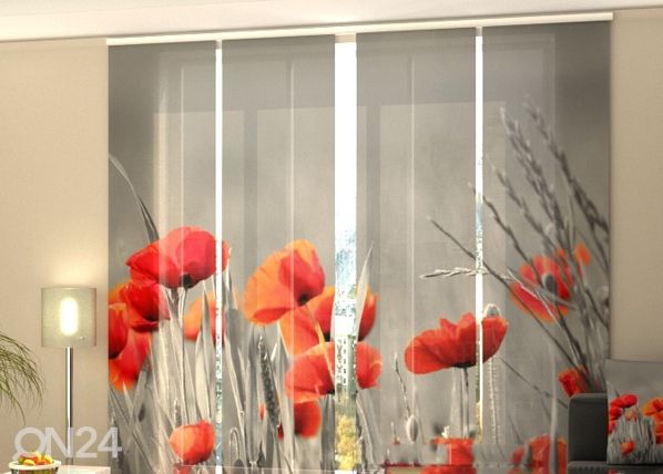 Просвечивающая панельная штора Wild Poppies 240x240 см
