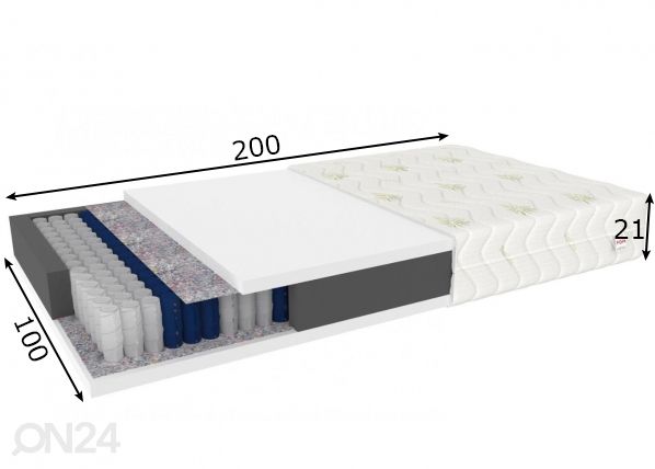 Пружинный матрас Aria Pocket 100x200 cm размеры