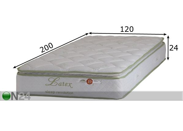 Пружинный матрас Lateks Lux Pocket 120x200 cm размеры