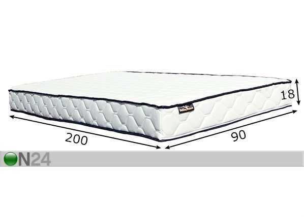 Пружинный матрас Prime Standard Pocket 90x200 cm размеры