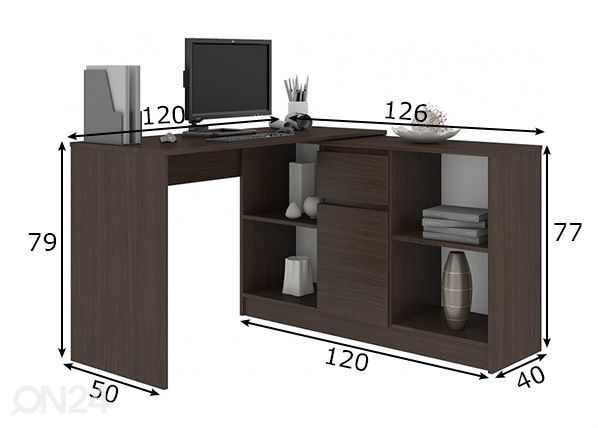 Рабочий стол + комод размеры