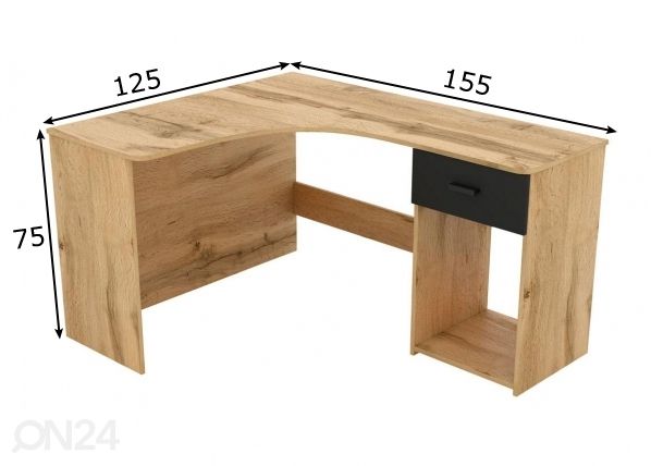Рабочий стол 155x125 cm размеры
