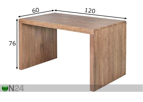 Рабочий стол Boha 120x60 cm размеры