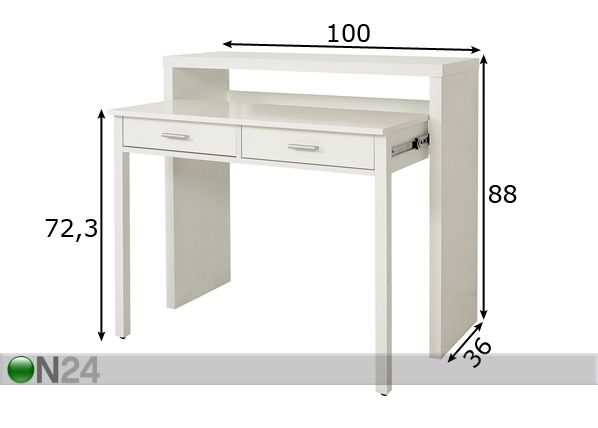 Рабочий стол Console Desk 09 размеры