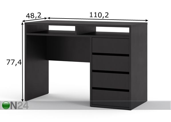 Рабочий стол Function Plus размеры