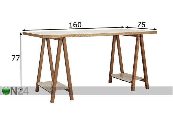 Рабочий стол Highbury Trestle Desk размеры