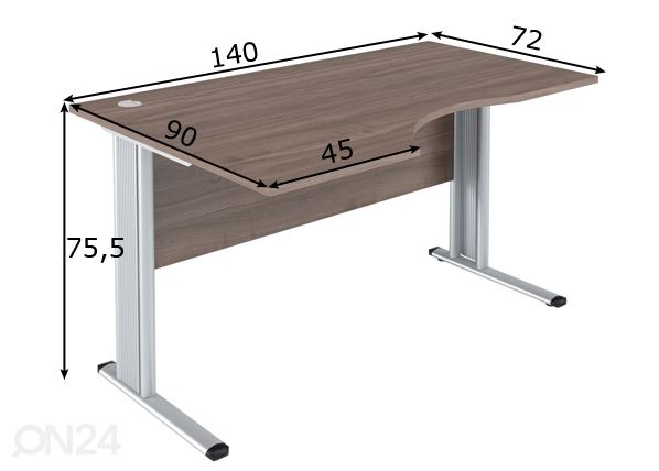 Рабочий стол Imago-M 140 cm размеры