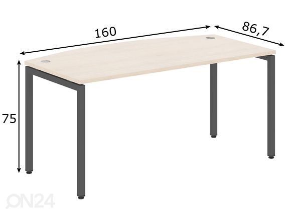 Рабочий стол Xten-S 160 cm размеры