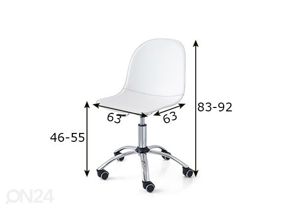 Рабочий стул Academy размеры
