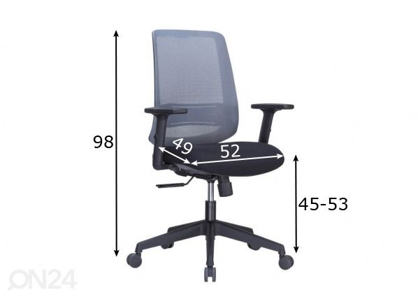 Рабочий стул Bloss размеры