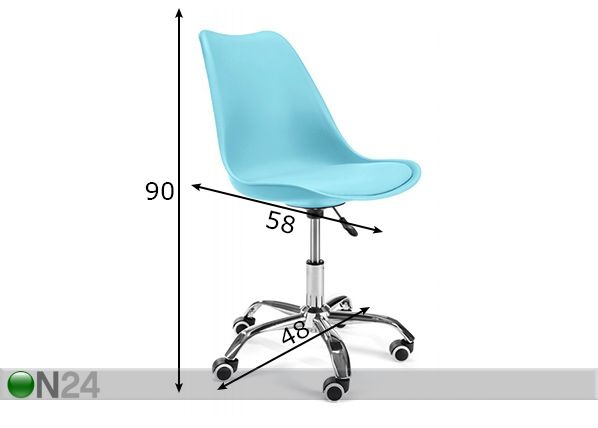 Рабочий стул Blue размеры