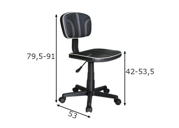 Рабочий стул Bob размеры