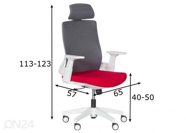 Рабочий стул Carmen 7546 размеры