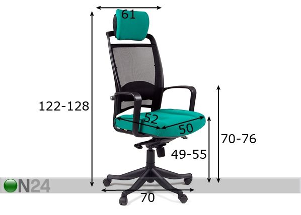 Рабочий стул Chairman 283 размеры