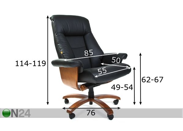 Рабочий стул Chairman 400 размеры