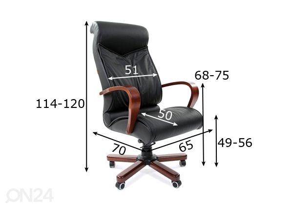 Рабочий стул Chairman 420 WD размеры