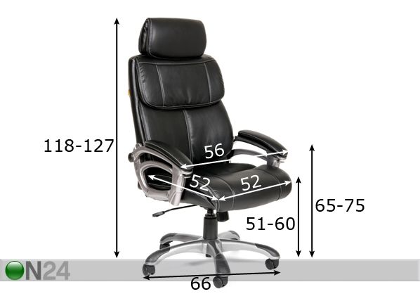 Рабочий стул Chairman 433 размеры