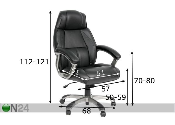 Рабочий стул Chairman 436 размеры