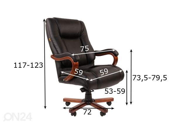 Рабочий стул Chairman 503, max 180 кг размеры