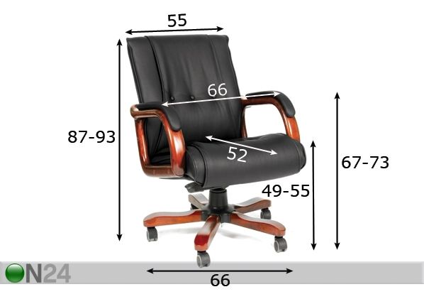 Рабочий стул Chairman 653 M размеры