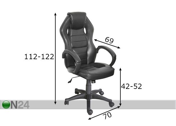 Рабочий стул Connecticut размеры