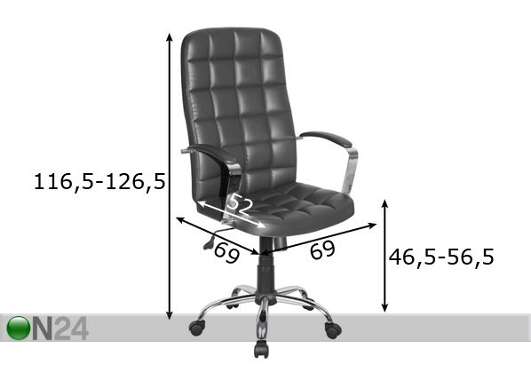 Рабочий стул Fresno размеры
