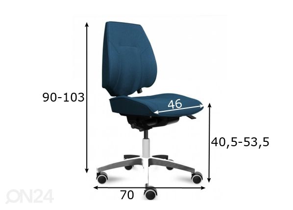 Рабочий стул Gabri Manager размеры