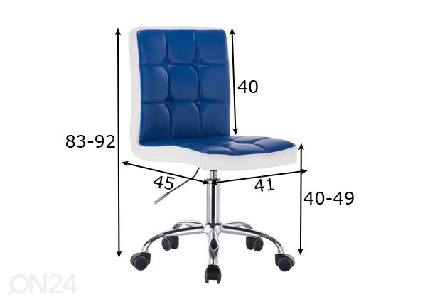 Рабочий стул Harlem, синий размеры