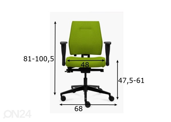 Рабочий стул Magna Manager размеры