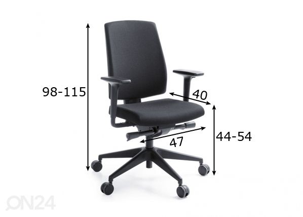 Рабочий стул Raya размеры
