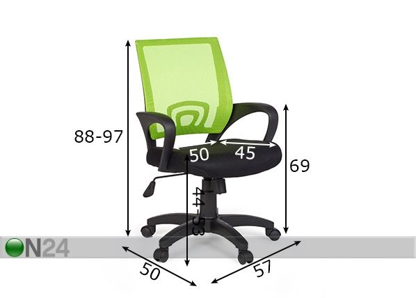 Рабочий стул Rivolo размеры