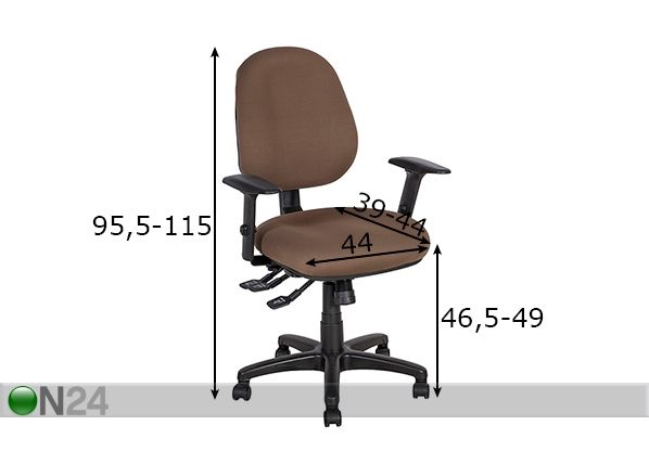 Рабочий стул Saga размеры