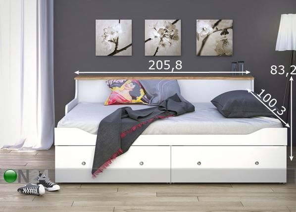 Раздвижная кровать Combee 80/160x200 cm размеры