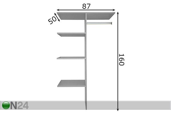 Разделитель шкафа 764 (90 cm) размеры
