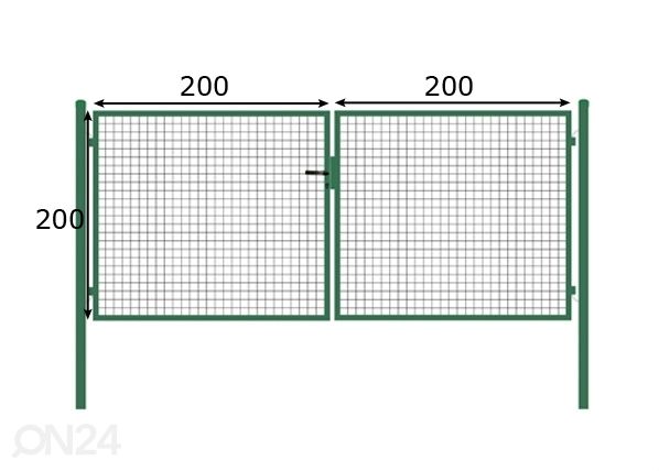 Распашные ворота 2x4 m размеры