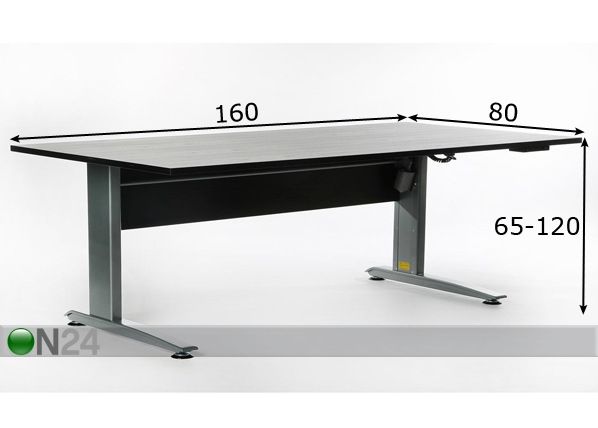 Регулируемый по высоте стол 160x80 cm размеры