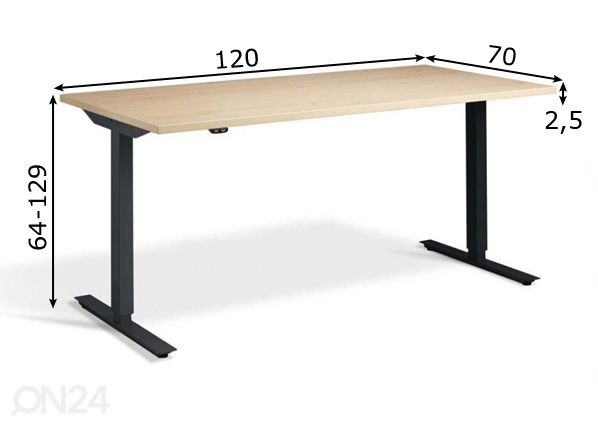 Регулируемый рабочий стол 120 cm размеры