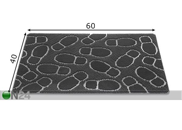 Резиновый дверной коврик Stepmat 40x60 см размеры