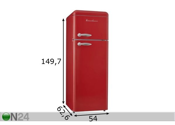 Ретро-холодильник Schaub Lorenz SL210FR размеры