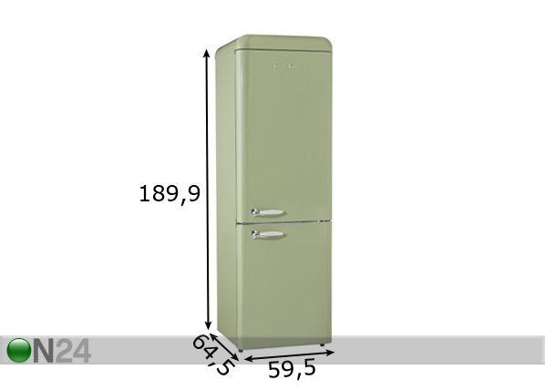 Ретро-холодильник Schaub Lorenz SL300SG-CB размеры