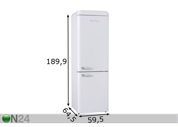 Ретро-холодильник Schaub Lorenz SL300SW-CB размеры