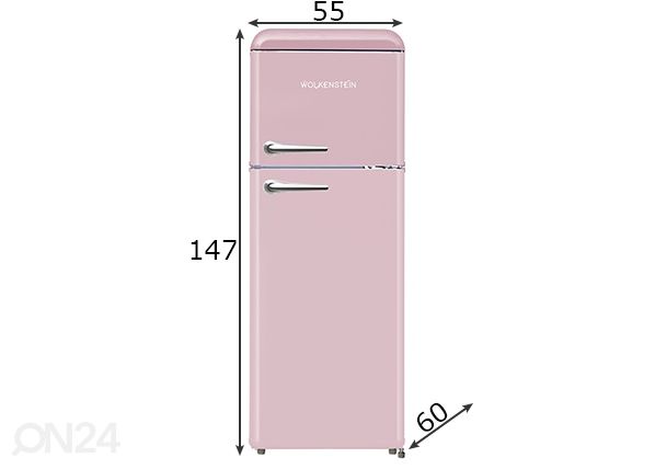 Ретро-холодильник Wolkenstein размеры