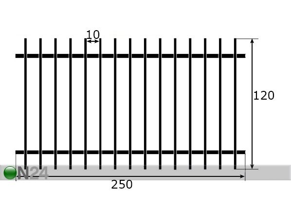 Решётчатый забор 1,2x2,5 m размеры