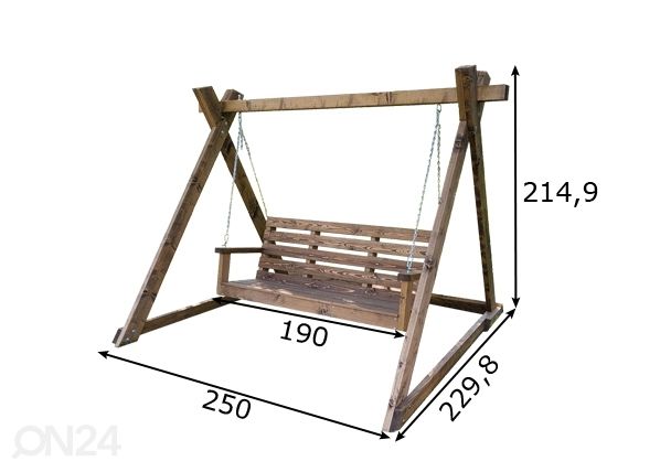 Садовая качель размеры