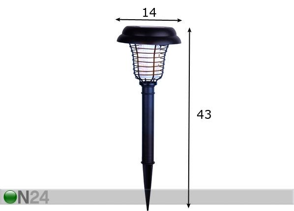 Садовая лампа с солнечной панелью + лампа от комаров размеры