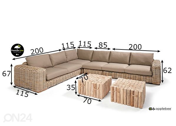 Садовая мебель FFF размеры